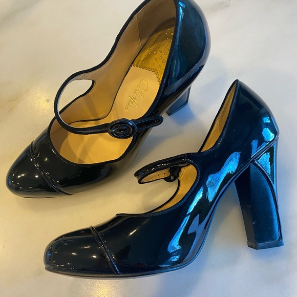 Cole Haan Platform Patent Leather Black MaryJane with Nike Air cushioning, CHIC - Picture 3 of 6